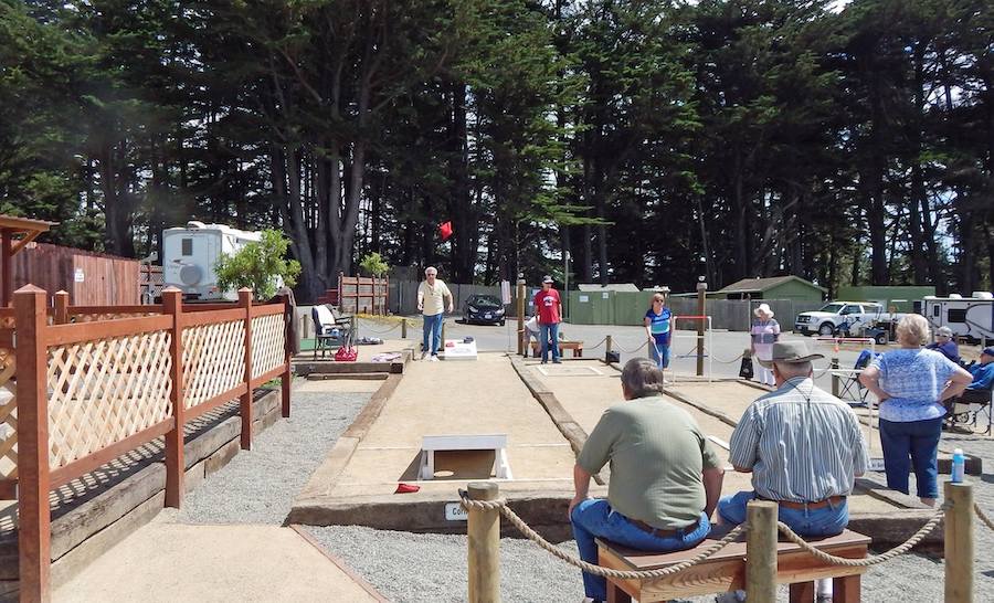 You can play bocce, horseshoes, and more at Bodega Bay RV Park