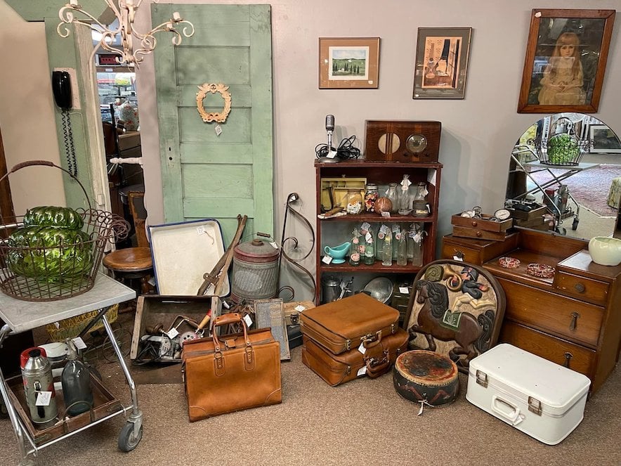 One small corner of Whistlestop Antiques in Santa Rosa's Railroad Square