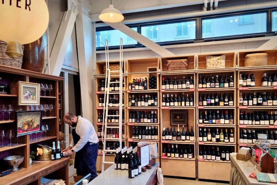 Wine mercantile at Little Saint in Healdsburg—Photo by Heather Irwin