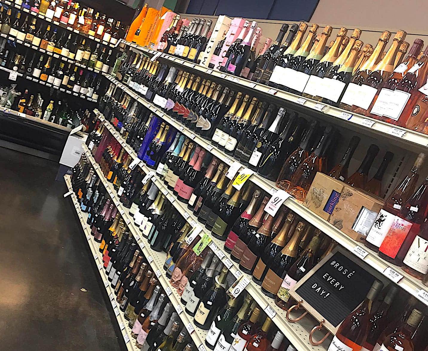 Huge selection of wines at Wilibees Santa Rosa