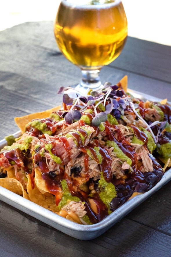 Loaded pork nachos from Austin's Southern Smokehouse BBQ - Photo by Heather Irwin/Sonoma Magazine