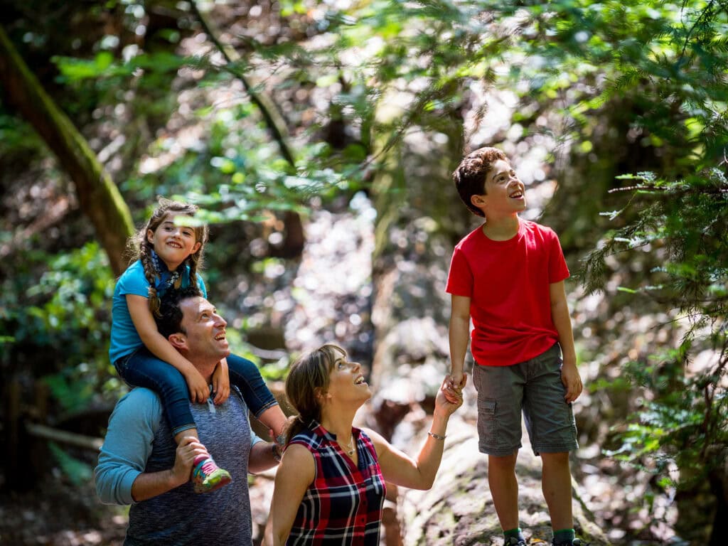 Family Hiking Through Armstrong State Natural Reserve in Guerneville