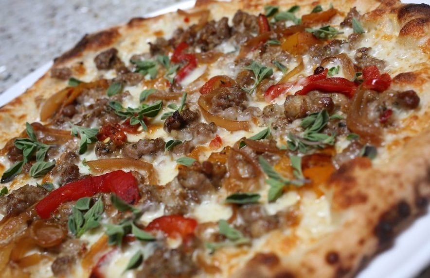 Italian Sausage Pizza at Jackson's Bar and Oven — Photo by Crista Jeremiason