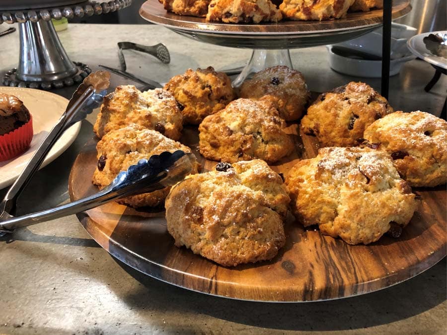 A plate of scones 