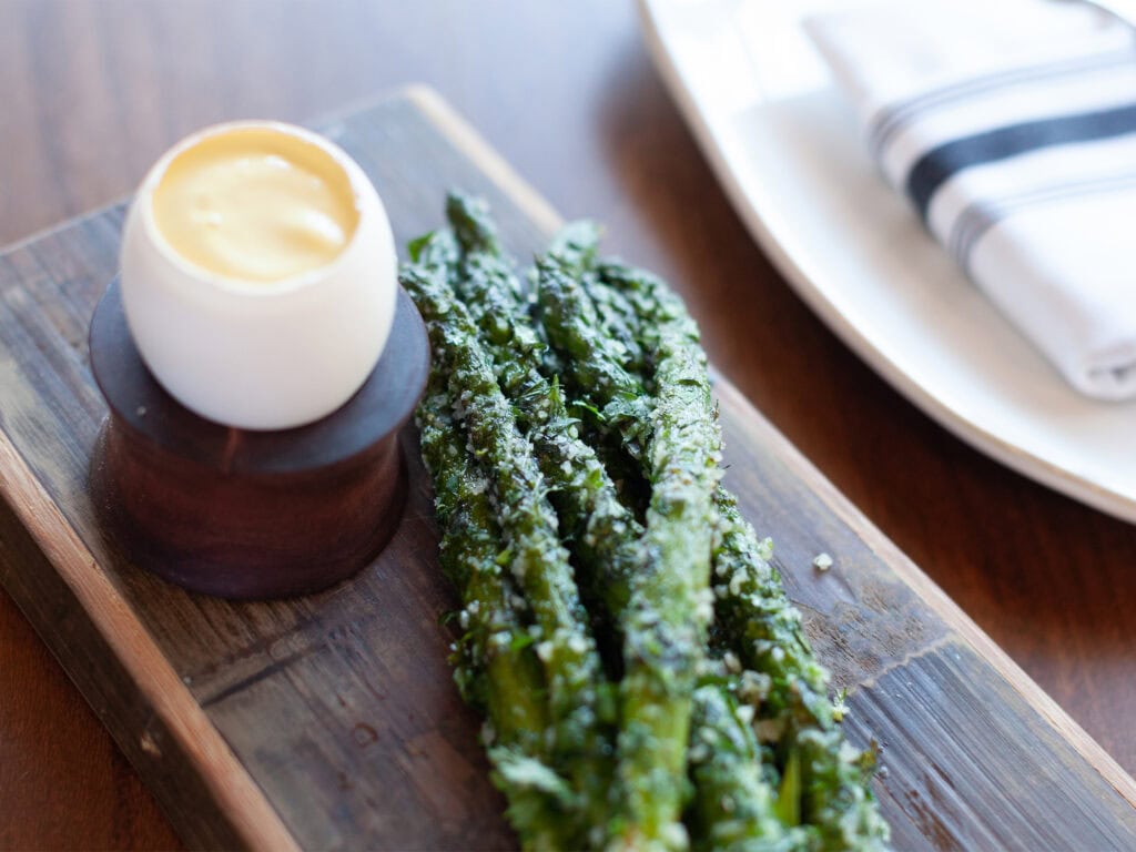 Asparagus dish at Willi's Wine Bar in Santa Rosa