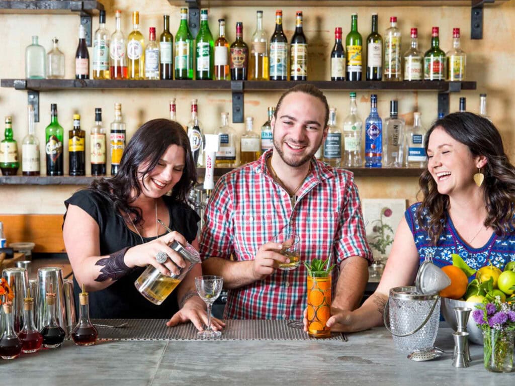 Bartenders at Duke's in Healdsburg