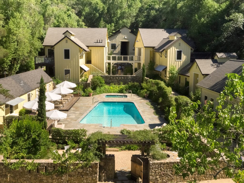 Farmhouse Inn Forestville Aerial View