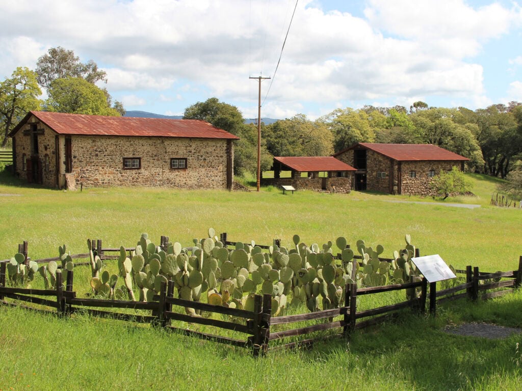 two historic house at the beauty ranch in jack london state park