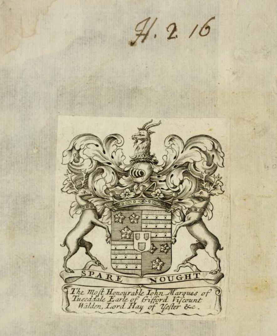 Bookplate for Libri de rustica. Dating to 1514, Libri de re rustica is the oldest book at the Sonoma County Wine Library. Author is Cato, Marcus Porcius, 234 B.C.-149 B.C. (Sonoma County Wine Library Collection)