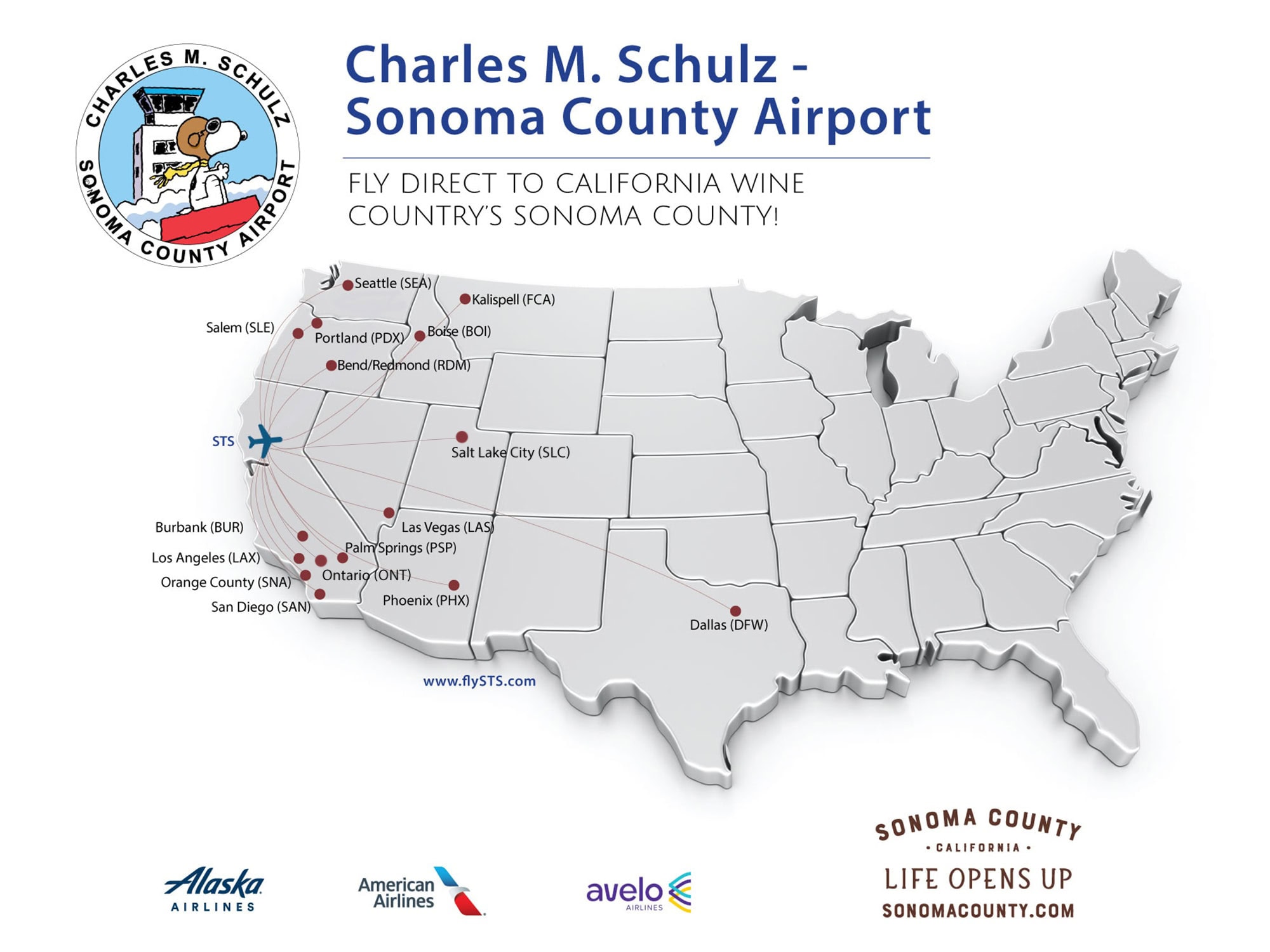 Sonoma County Charles M. Shulz Airport Map