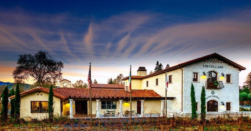 Exterior of VJB Cellars, a winery in the Sonoma County town of Kenwood 