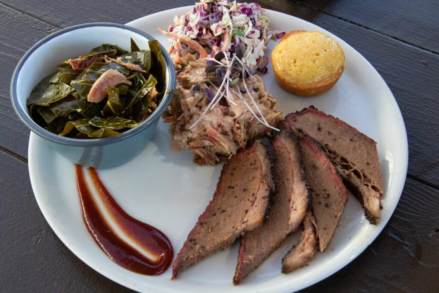 Barbecue meal at Austin's Southern Smoke BBQ - Photo by Heather Irwin/Sonoma Magazine