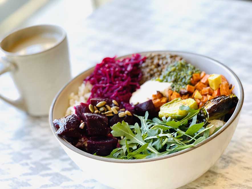 colorful salad at altamont general store