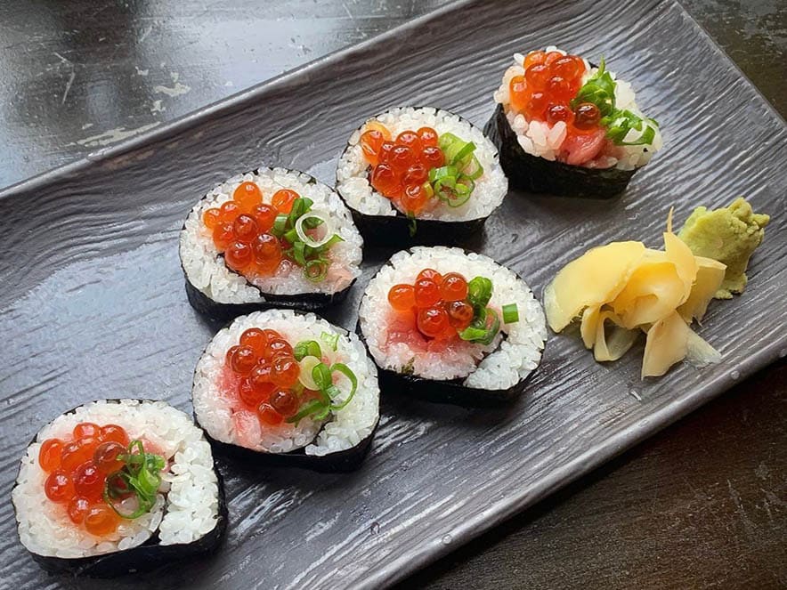 sushi on plate