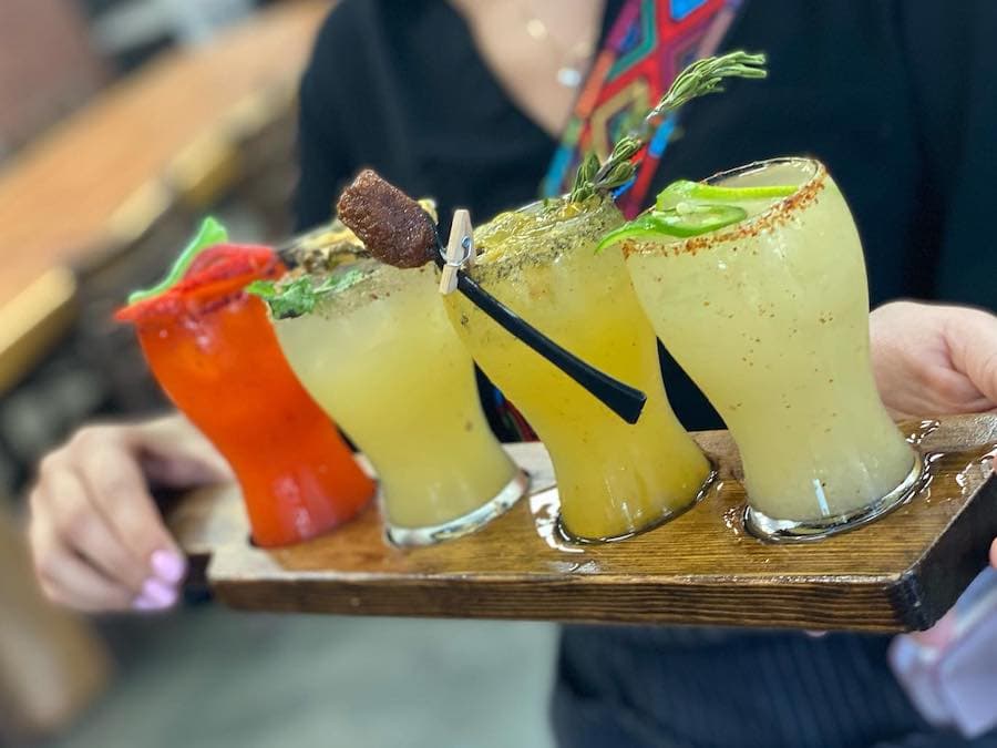 Colorful cocktails at El Meson de los Molcajetes in Santa Rosa