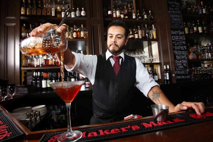 The happy hour Old Fashioned at Stark's Steak & Seafood is a mere $7