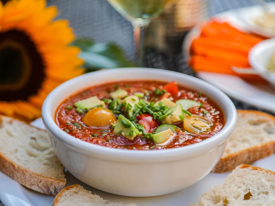 A bowl of hearty soup