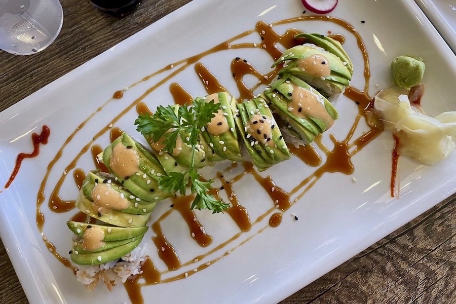 Dragon roll at Little Thai & Sushi 