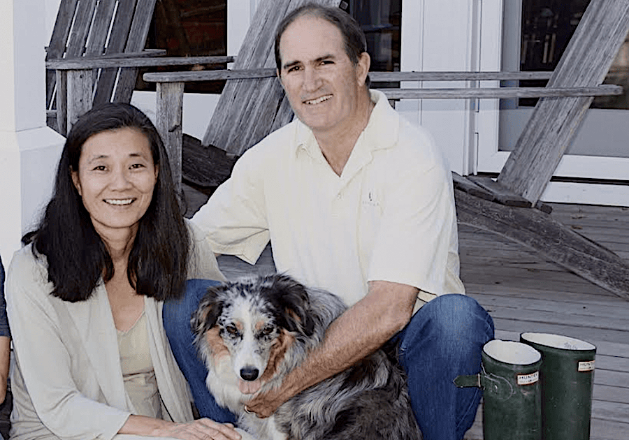 Gayle Okumura Sullivan and her husband Jim, owners of Dry Creek Peach 