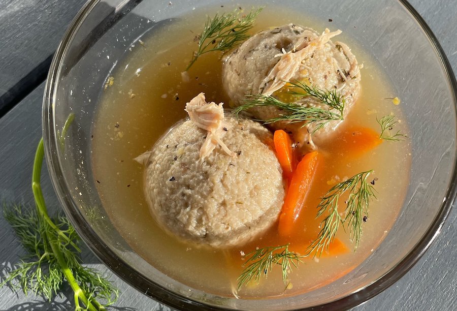 Matzah ball soup from Healdsburg Bagel Company