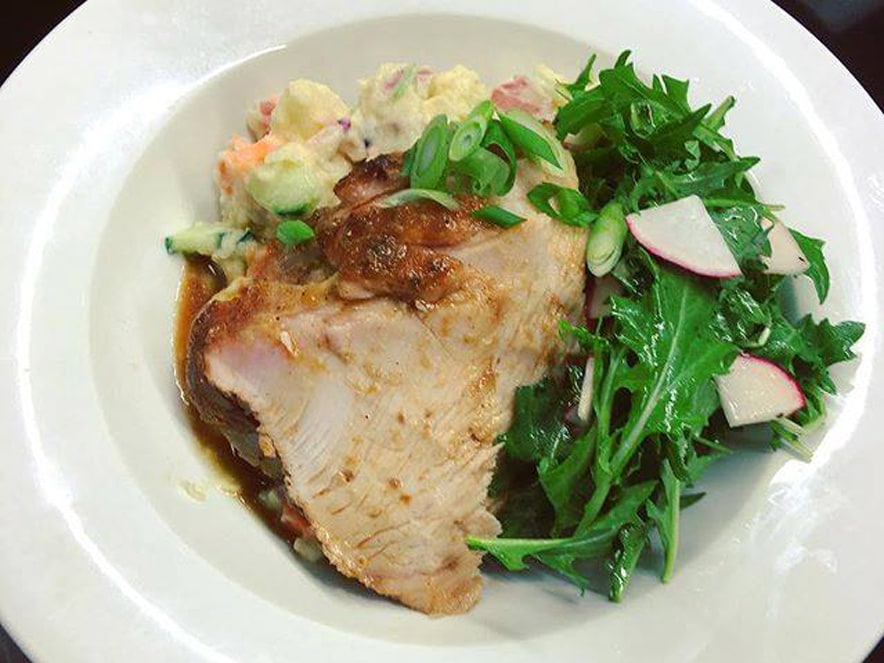 pork tenderloin at Grove Cafe in Sonoma County