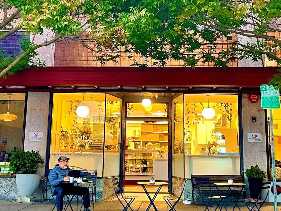 Exterior of Stellina Pronto, a bakery and cafe on Kentucky Street in Petaluma