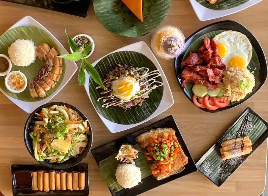 Traditional Filipino dishes from Tambayan Filipino Cuisine