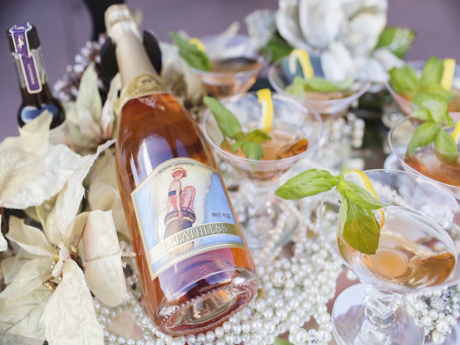 Sparkling rose from Breathless Wines