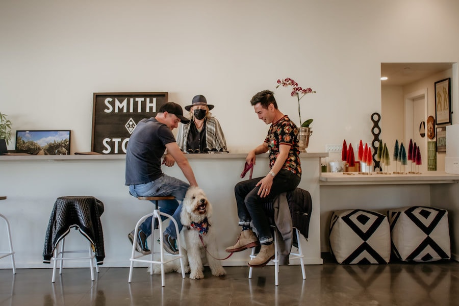 The Smith Story Wines tasting room at Bacchus Landing in Healdsburg