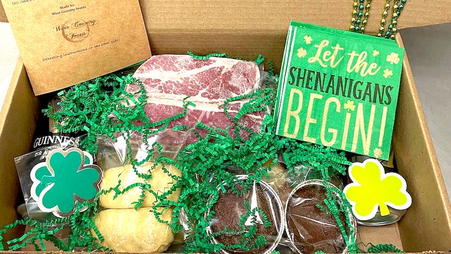 Wine Country Feasts' St. Patrick's Day gift box