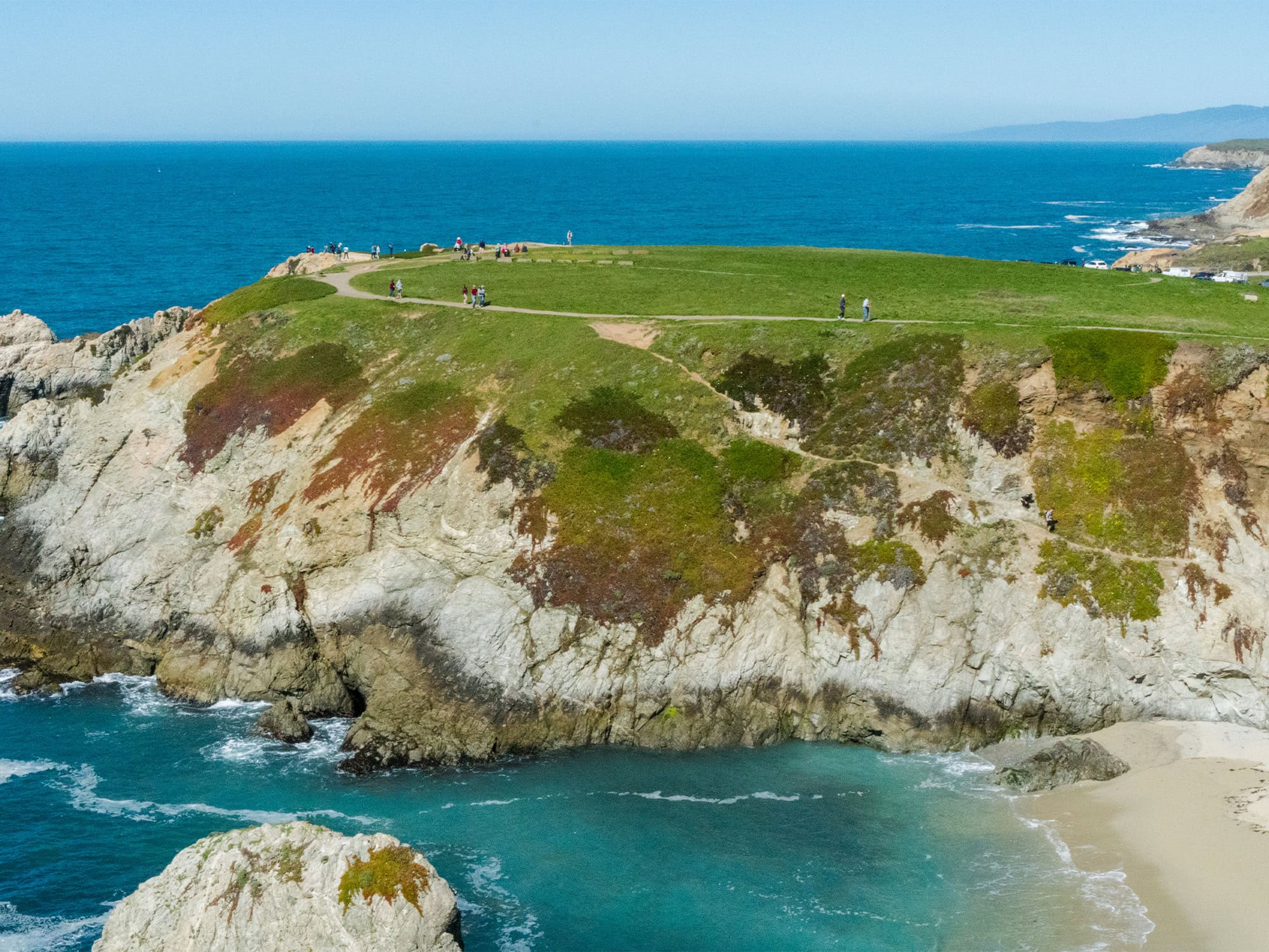 people walking on the bodega head