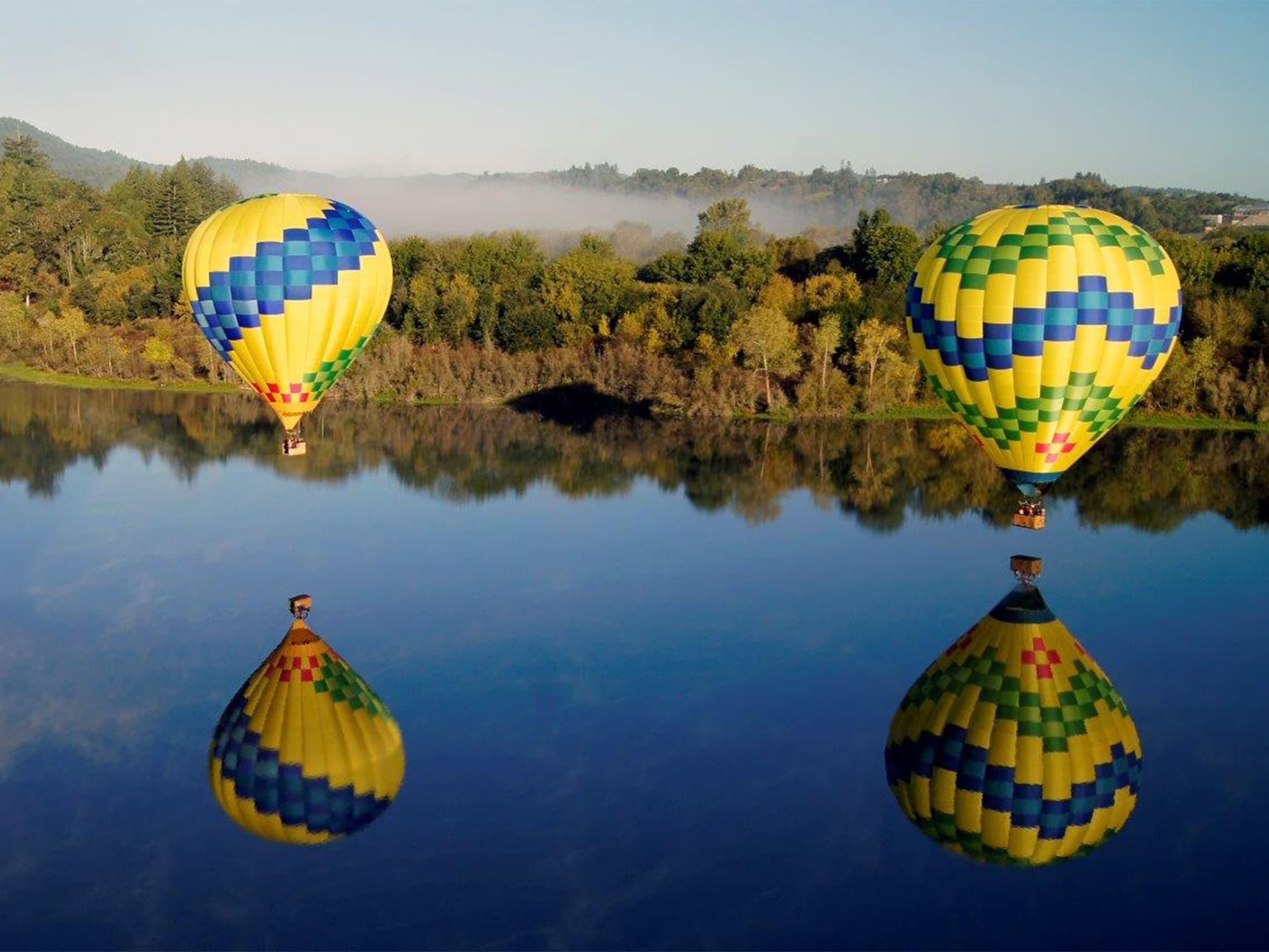 Hot air balloon ride in sonoma county