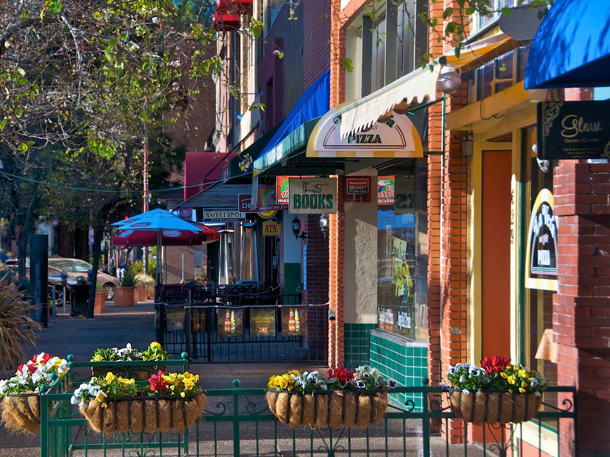 Shops on Fourth Street in Santa Rosa