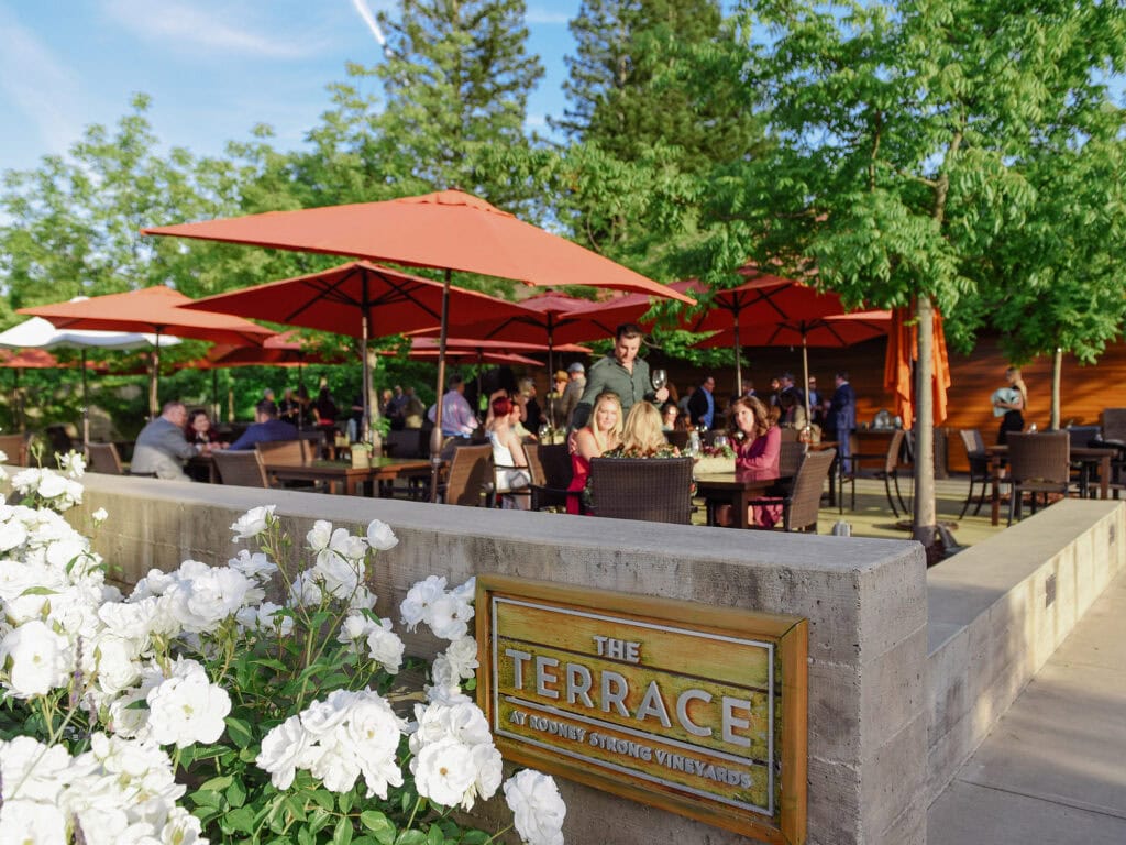 Terrace Wine Tasting at Rodney Strong Vineyards in Healdsburg