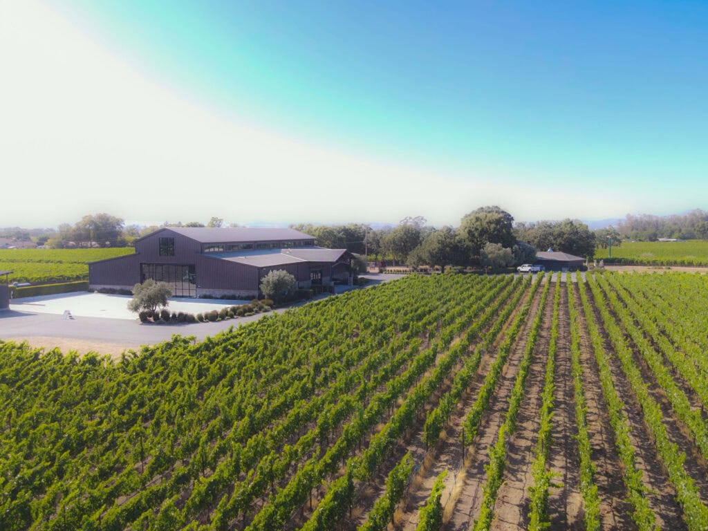 Benovia Winery, Santa Rosa aerial view