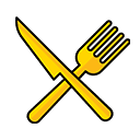 restaurant week app challenge badge of fork and knife