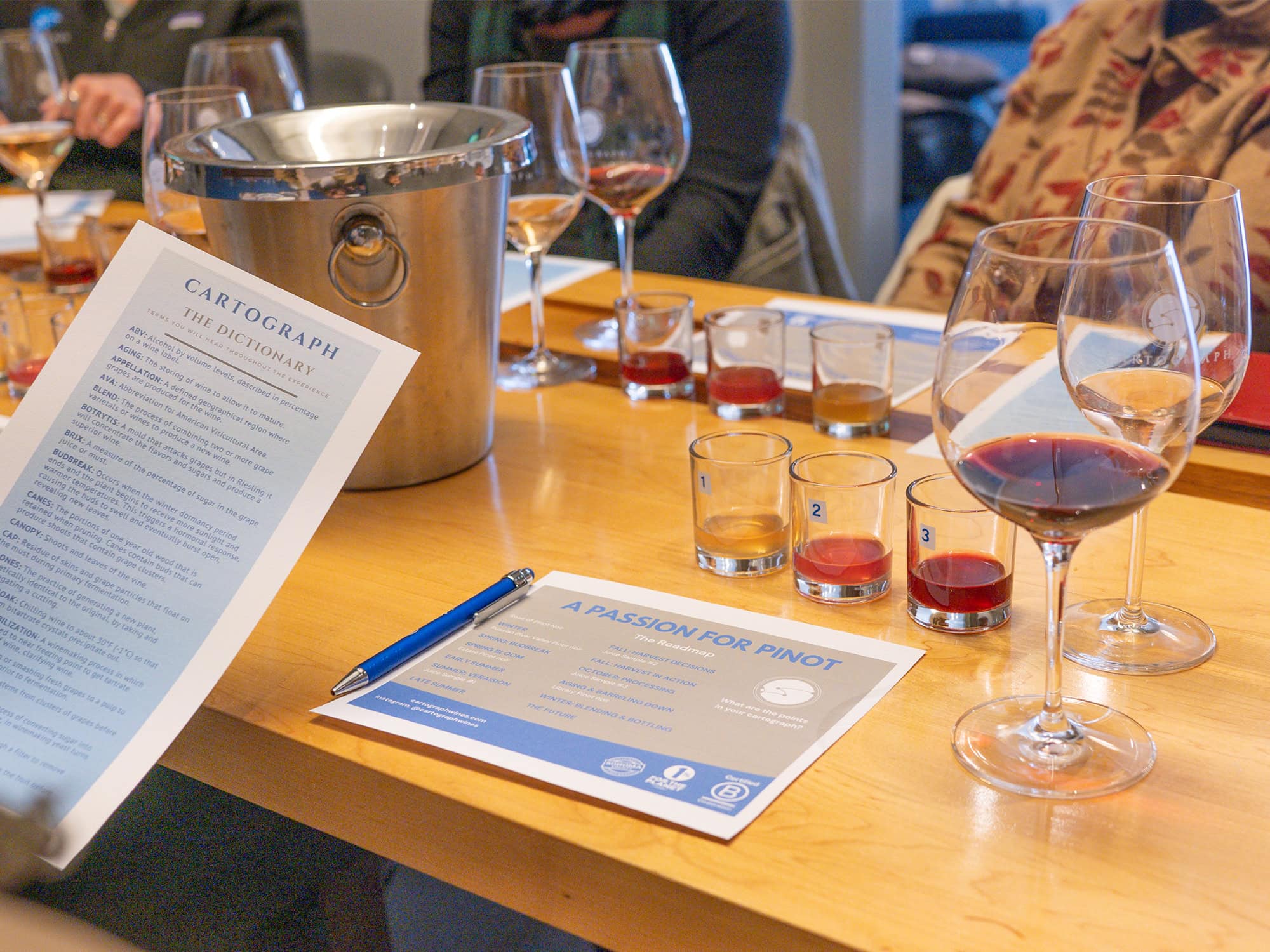 pinot noir wine tasting and learning experience